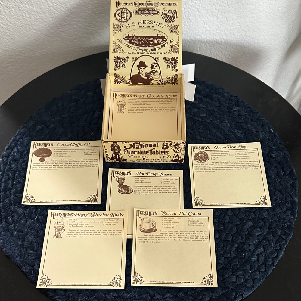 Vintage Hershey's Recipe Cards Set